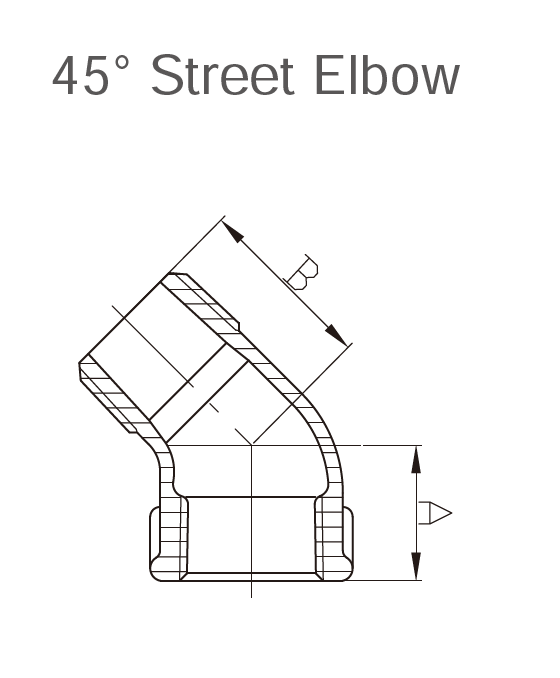 45° Street Elbow-2
