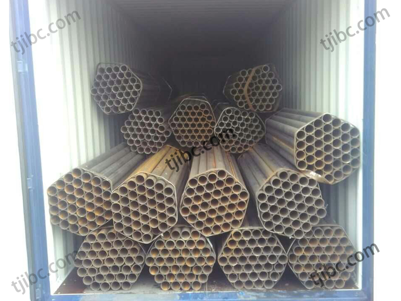 1-inch ERW steel pipe into container