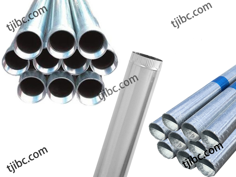 3.5-inch galvanized steel pipes
