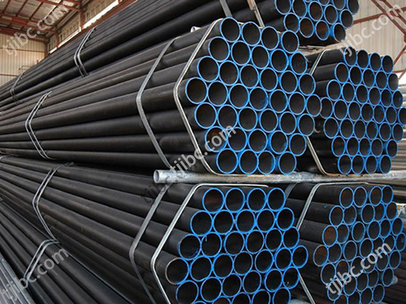 black steel pipes in bundles