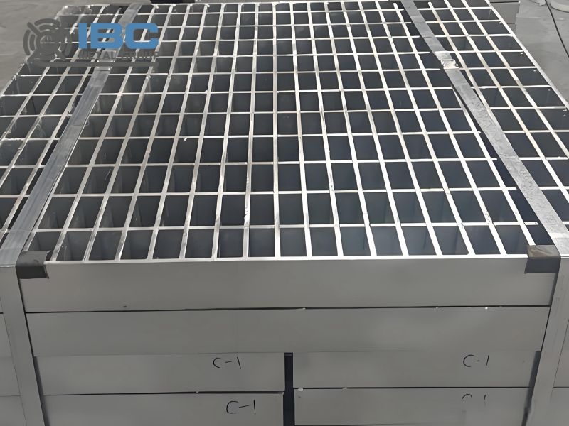 High-quality hot-dip galvanized steel grating product from IBC Group, showing precise fabrication and corrosion-resistant coating.